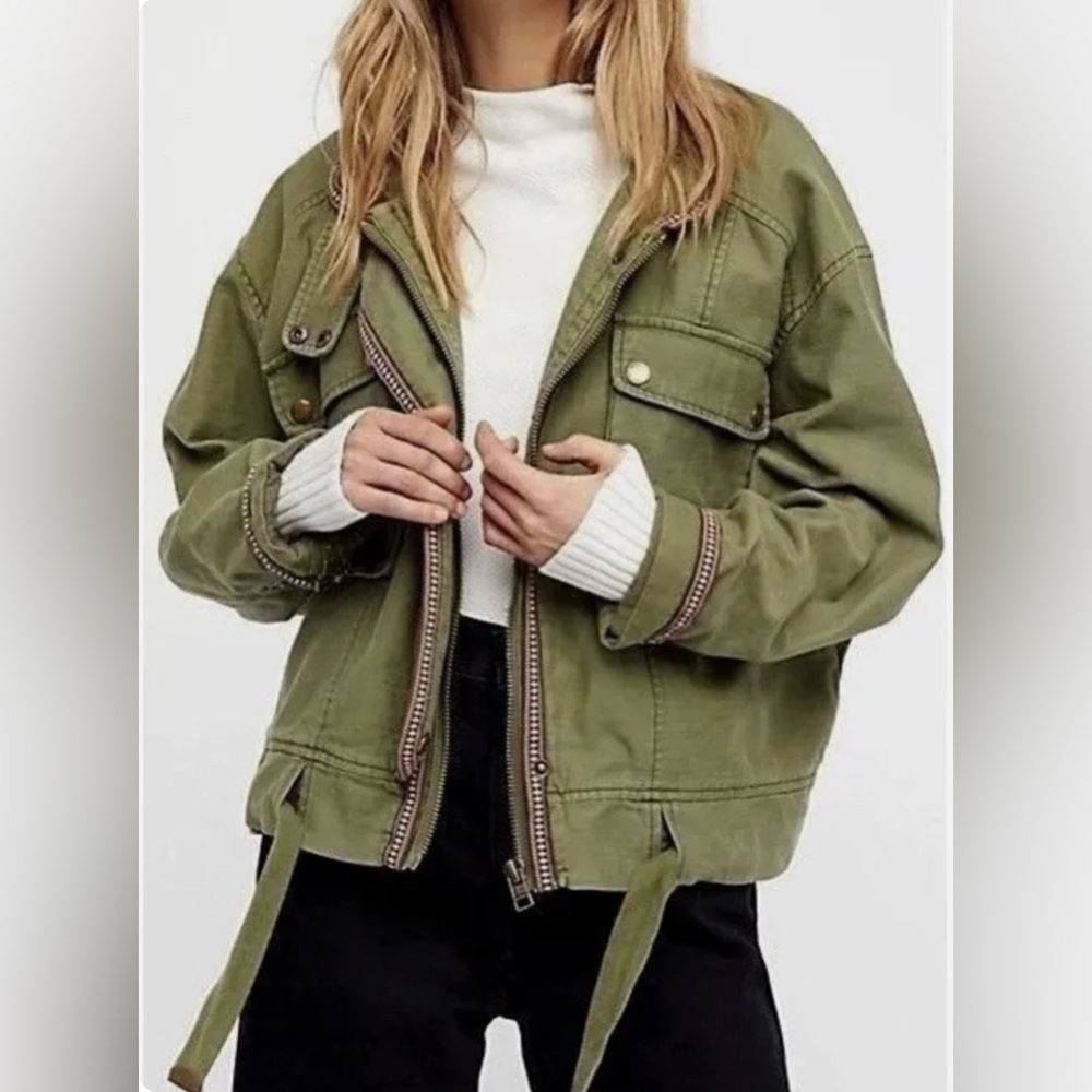 Free People Flight Line Bomber Jacket
